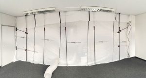 Staubschutzwand Panorama hinten